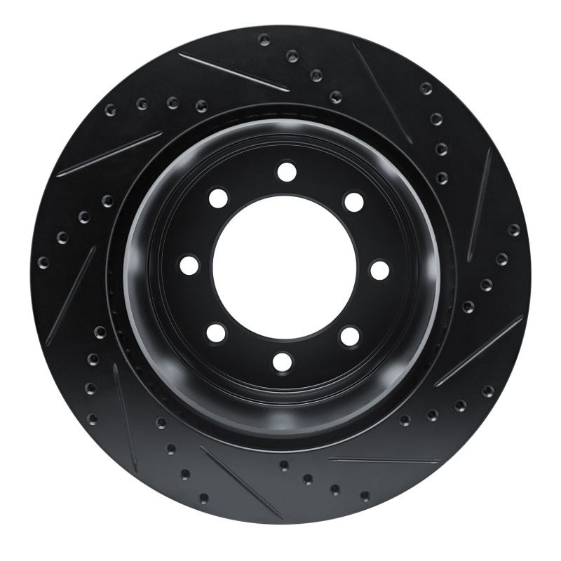 Ford F-250 Brake Rotor (1) - Rear Left - R1 Concepts - Drilled & Slotted - Black - `11-`22